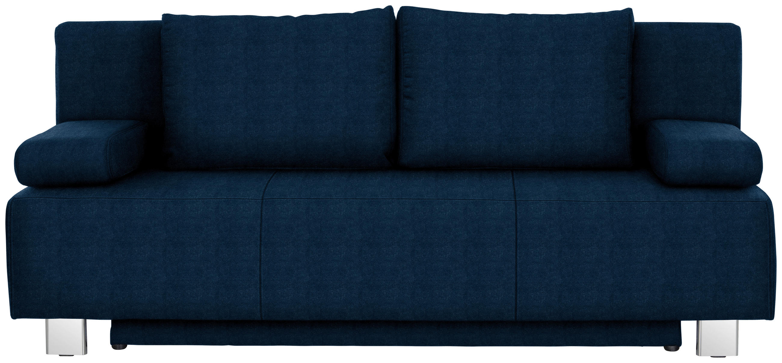 SCHLAFSOFA  mit Stoffauswahl, Rücken echt Blau  - Chromfarben/Blau, Design, Textil/Metall (197/88/89cm) - Livetastic