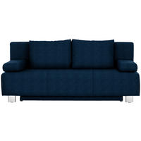 SCHLAFSOFA  mit Stoffauswahl, Rücken echt Blau  - Chromfarben/Blau, Design, Textil/Metall (197/88/89cm) - Livetastic