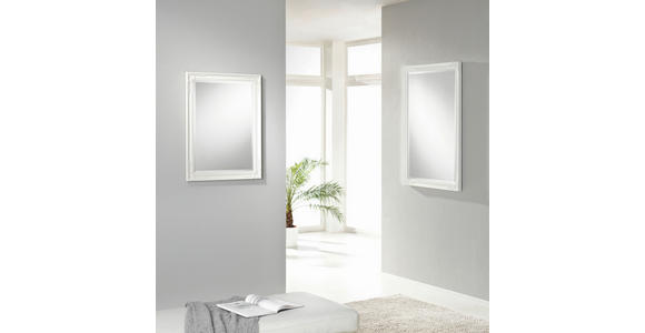 WANDSPIEGEL 105/75/3,3 cm    in rechteckig  - Weiß, LIFESTYLE, Holz (105/75/3,3cm) - Carryhome