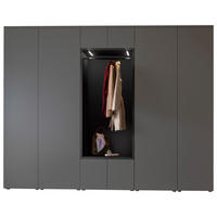 GARDEROBE 7-teilig 296/233/39 cm  - Anthrazit/Grau, Design, Holzwerkstoff (296/233/39cm) - Moderano