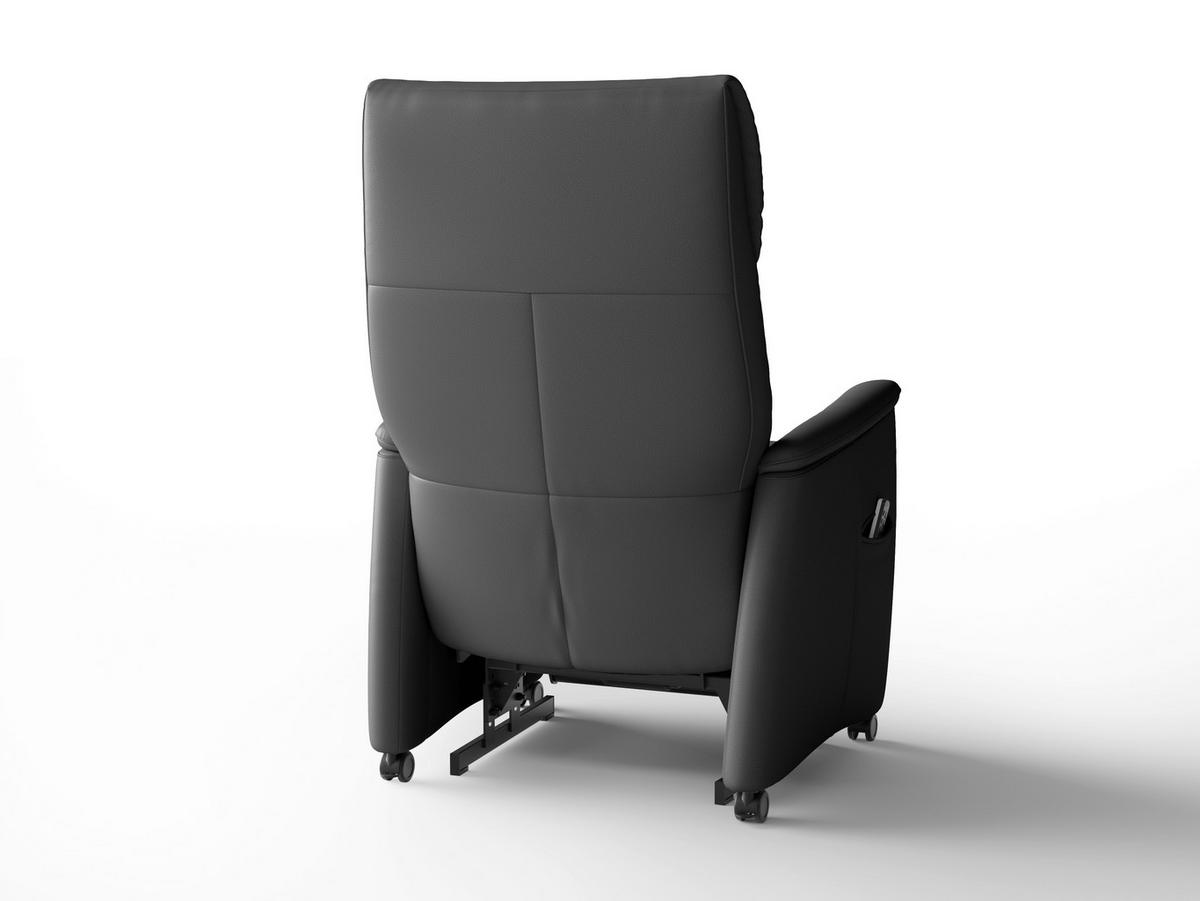 RELAXSESSEL TV CREMONA COMFORT E S1 Echtleder Kopfteilverstellung, Fußteilverstellung, Rücken echt    - Schwarz, Basics, Leder/Kunststoff (76/110/84cm) - Sit & More
