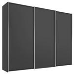 SCHWEBETÜRENSCHRANK  in Anthrazit  - Anthrazit/Alufarben, Design, Holzwerkstoff/Metall (249/222/68cm) - Moderano
