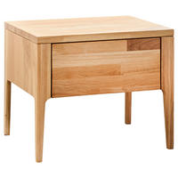 NACHTSCHRANK 51/42/40 cm Eiche furniert  - Wildeiche, Design, Holz (51/42/40cm) - Linea Natura
