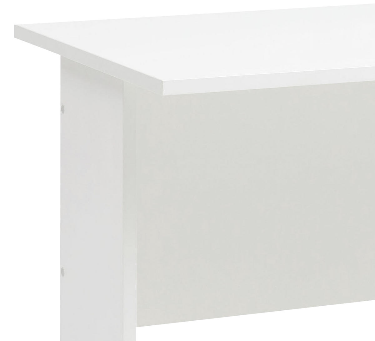 SCHREIBTISCH 140/65/74,2 cm  in Weiß  - Silberfarben/Weiß, Basics, Holzwerkstoff/Metall (140/65/74,2cm) - MID.YOU