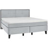 BOXSPRINGBETT 160/200 cm  in Mintgrau  - Mintgrau/Schwarz, Design, Holz/Textil (160/200cm) - Hom`in