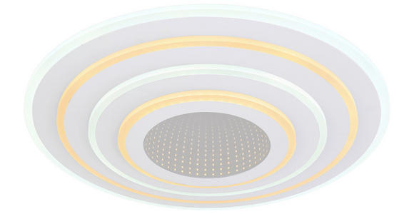 LED-DECKENLEUCHTE 50/6,5 cm    - Weiß, Design, Kunststoff/Metall (50/6,5cm) - Novel