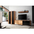 WOHNWAND  in Anthrazit, Eichefarben  333/190/50 cm  - Eichefarben/Anthrazit, Natur, Glas/Holz (333/190/50cm) - Linea Natura