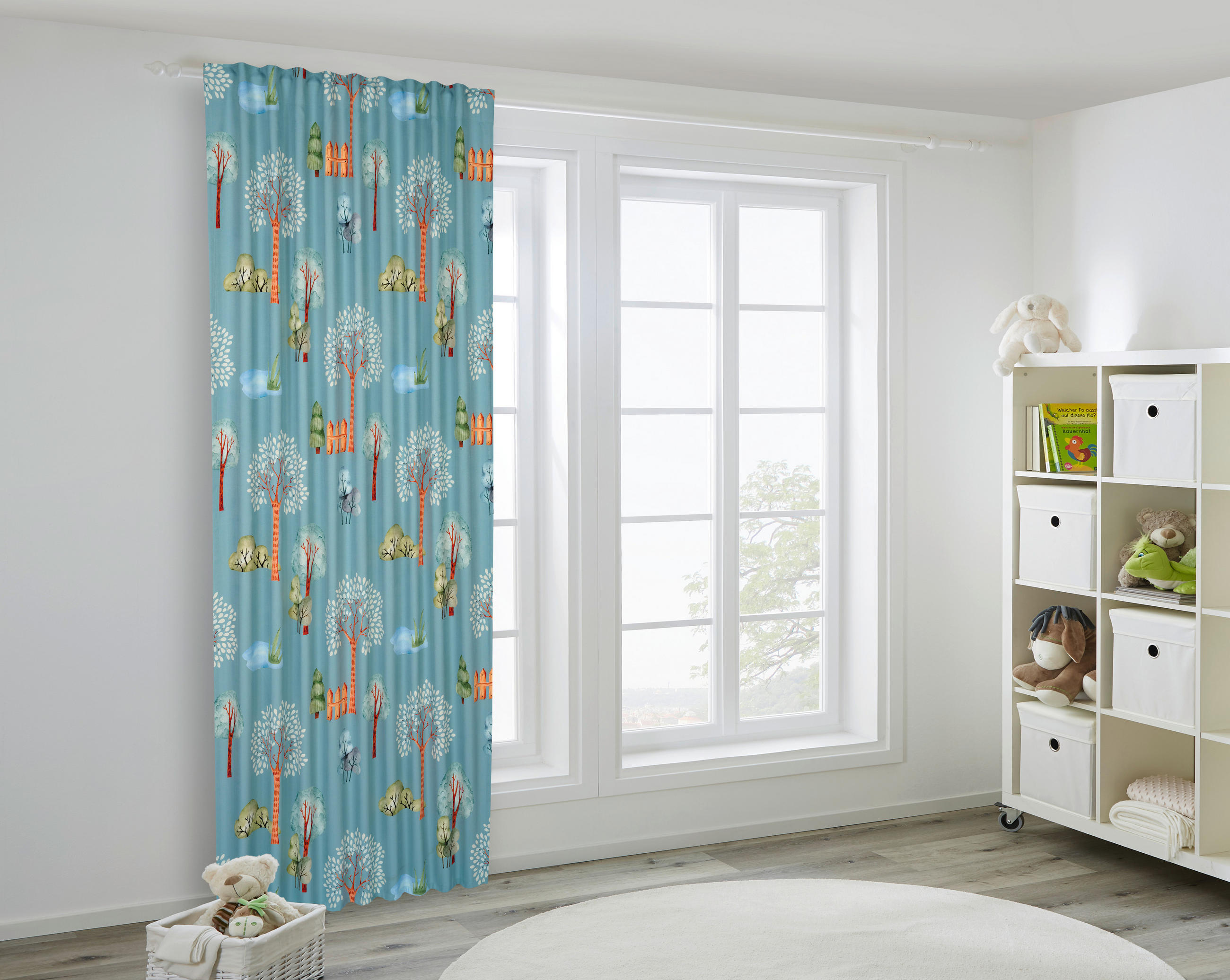 KINDERVORHANG blickdicht  140/245 cm  - Blau, KONVENTIONELL, Textil (140/245cm) - Ben'n'jen