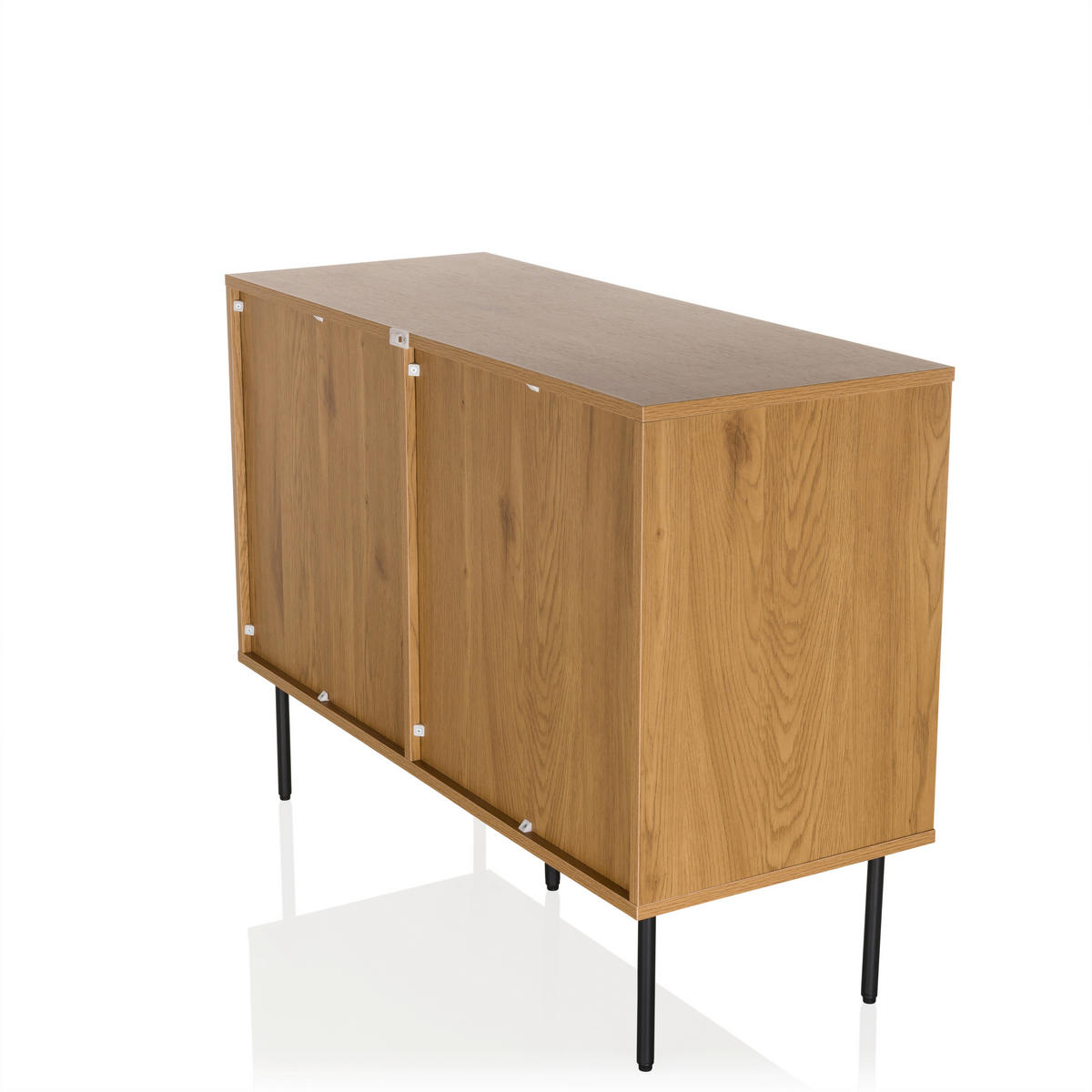 SIDEBOARD  in 100/74/40 cm  - Eichefarben/Schwarz, MODERN, Holzwerkstoff/Metall (100/74/40cm) - MID.YOU