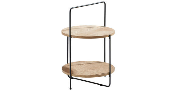 BEISTELLTISCH in Holz, Metall, Holzwerkstoff - Eichefarben/Schwarz, Design, Holz/Holzwerkstoff (45/68/45cm) - Xora