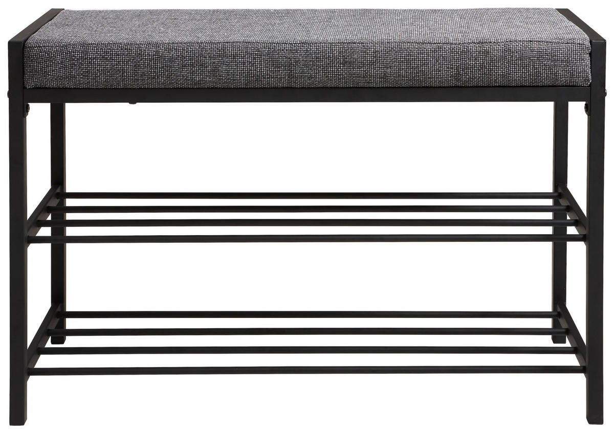 ELŐSZOBAPAD 80/52/30 cm  - fekete/sötétszürke, Design, textil/fém (80/52/30cm) - Carryhome