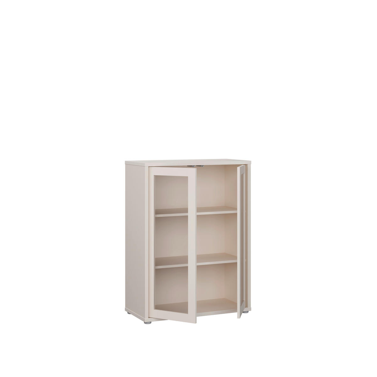 VITRINA, peščene barve - peščene barve, Moderno, steklo/leseni material (74,5/99,1/34,9cm) - Carryhome