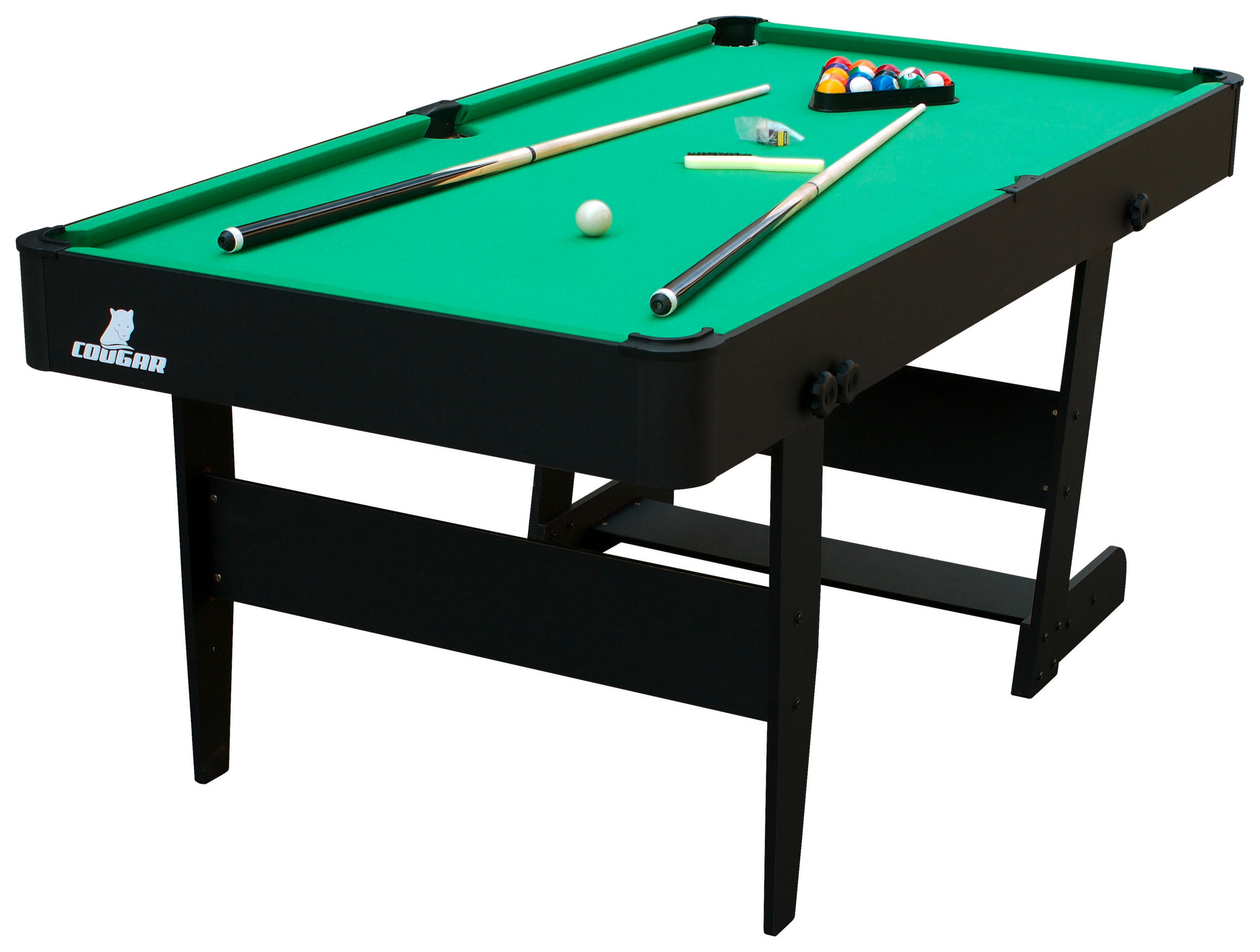 BILLARDTISCH - Schwarz/Grün, Modern, Holz (183/83/91cm)