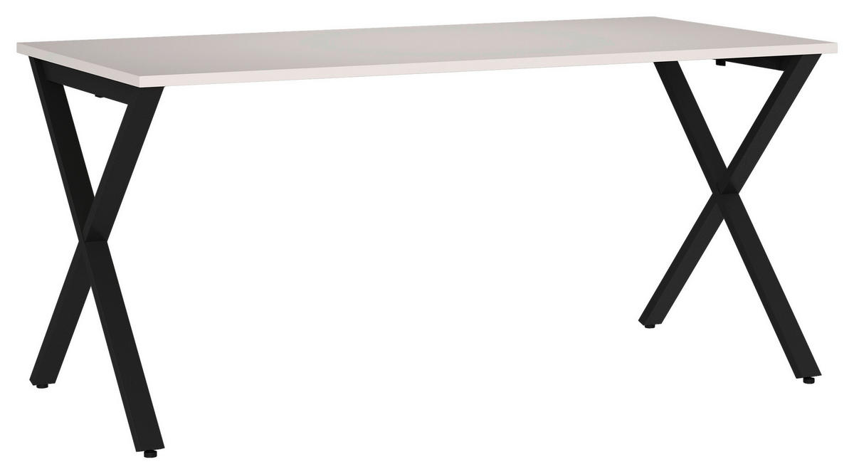 SCHREIBTISCH 160/80/75 cm  in Schwarz, Kaschmir  - Kaschmir/Schwarz, MODERN, Holzwerkstoff/Metall (160/80/75cm) - Novel