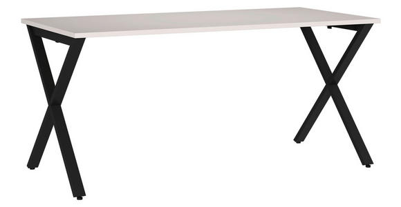 SCHREIBTISCH 160/80/75 cm  in Schwarz, Kaschmir  - Kaschmir/Schwarz, MODERN, Holzwerkstoff/Metall (160/80/75cm) - Novel