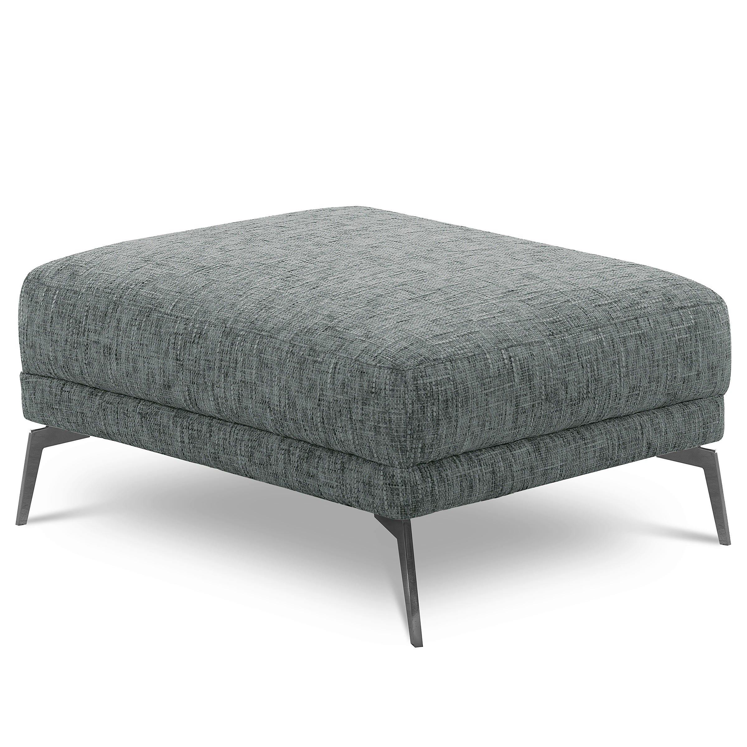 HOCKER Textil Anthrazit  - Anthrazit/Schwarz, Design, Textil/Metall (96/45/80cm) - P & B