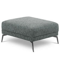 HOCKER Textil Anthrazit  - Anthrazit/Schwarz, Design, Textil/Metall (96/45/80cm) - P & B