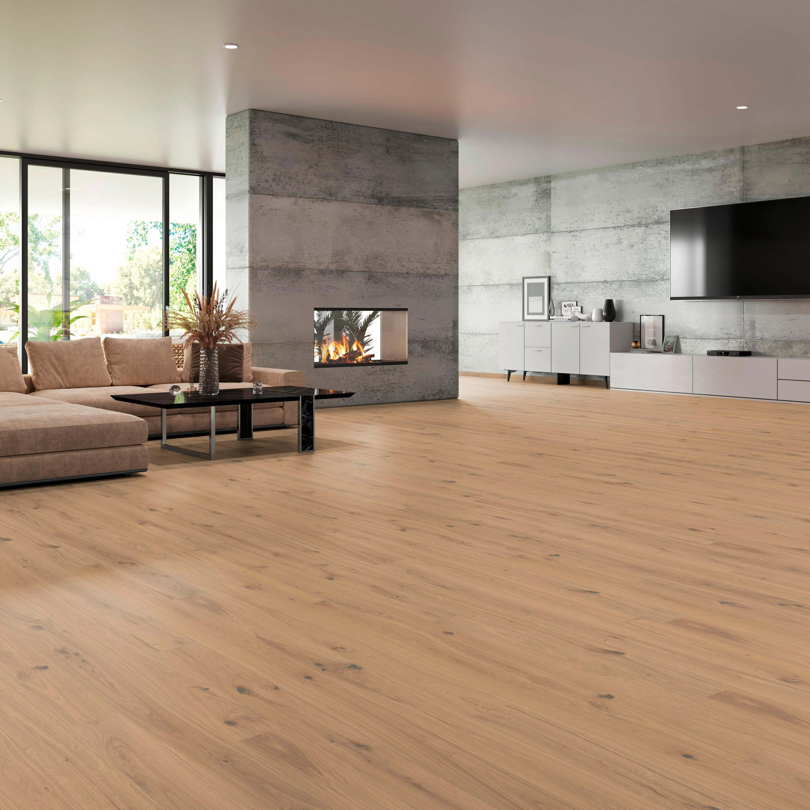 LANDHAUSDIELE Rustico Trend Eiche Sahara 100015001  per  m² - KONVENTIONELL, Holz (220,5/17,6/1,3cm) - Tilo