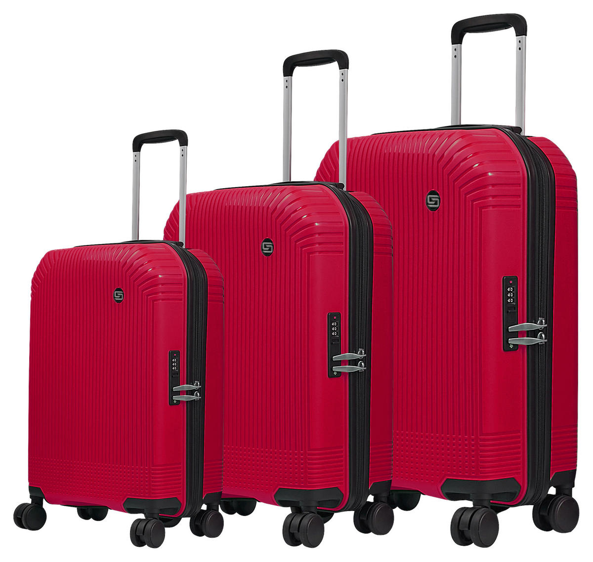 POTOVALNI KOVČEK - temno rdeča, Design, umetna masa (52,5/27,5/77cm)