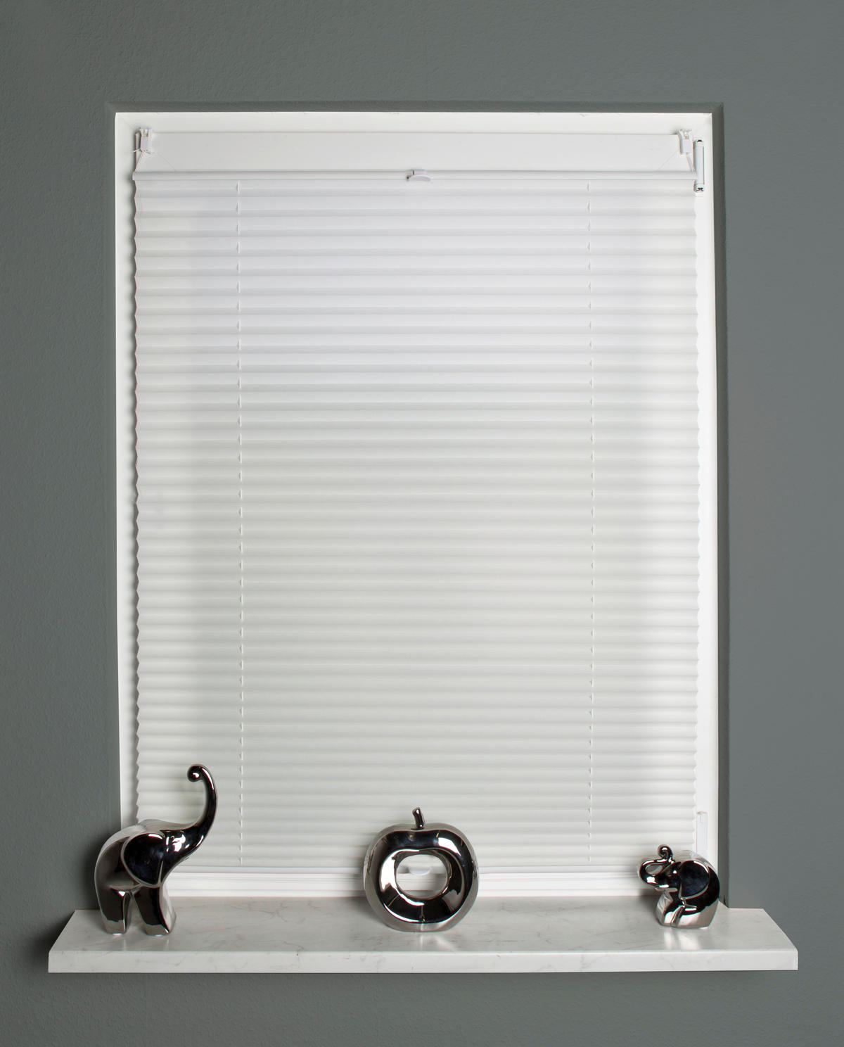 PLISSEE 40/130 cm  - Weiß, Design, Textil (40/130cm)