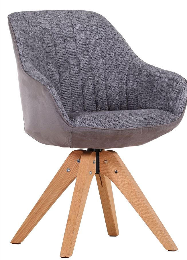 SCAUN CU BRAȚE in gri  - gri, Design (60/83/65cm) - Hom`in