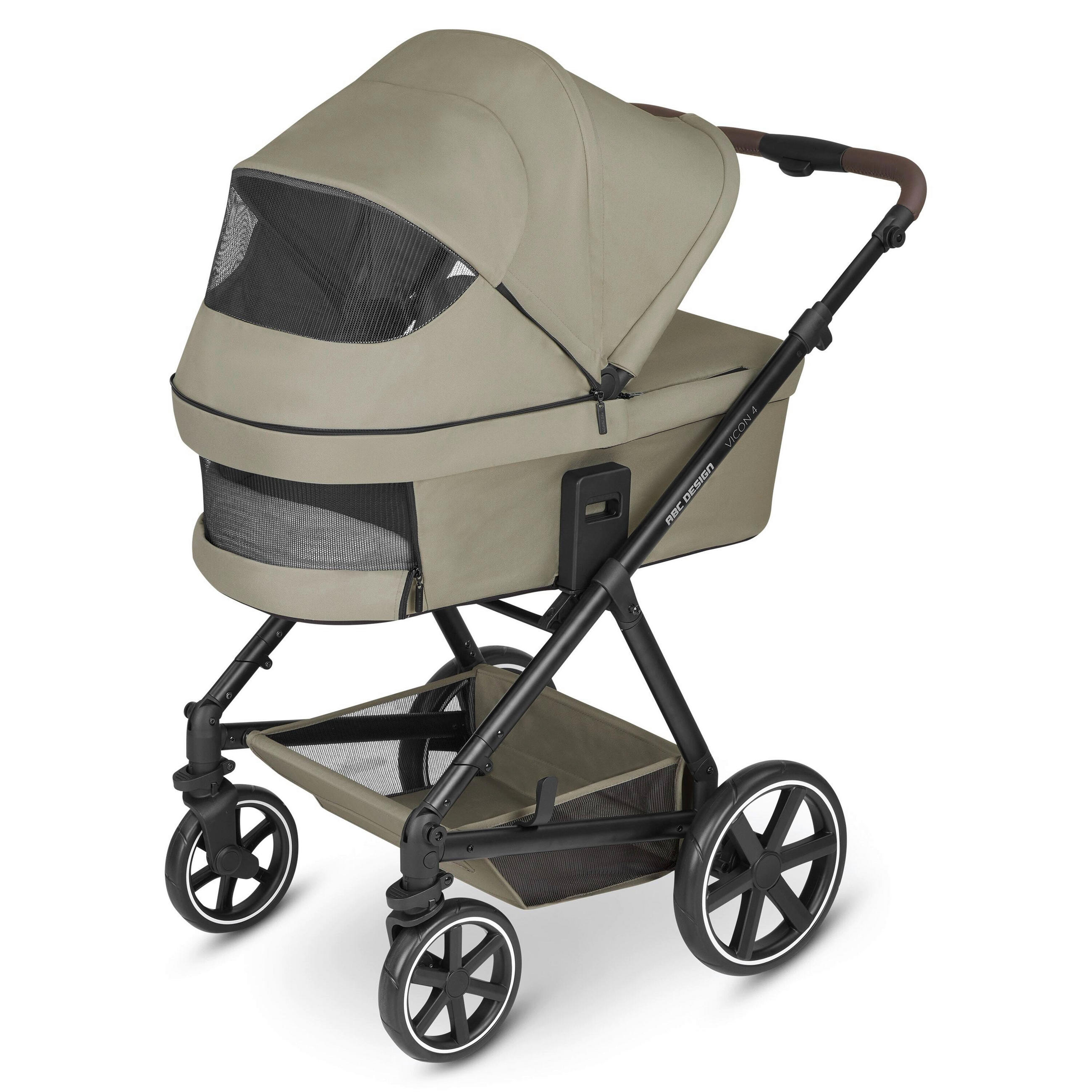 KINDERWAGENSET  Vicon 4  Reed  - Beige/Schwarz, Basics, Textil/Metall (91/61/110cm) - ABC Design