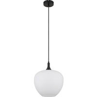 FÜGGŐLÁMPA 29/120 cm  - fekete/fehér, Basics, Üveg/fém (29/120cm) - Novel