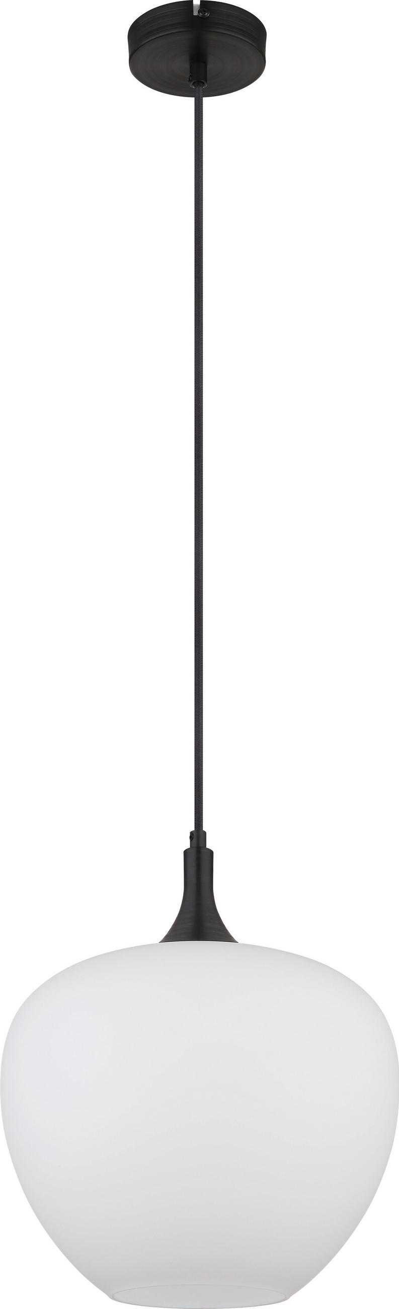 FÜGGŐLÁMPA 29/120 cm  - fekete/fehér, Basics, Üveg/fém (29/120cm) - Novel