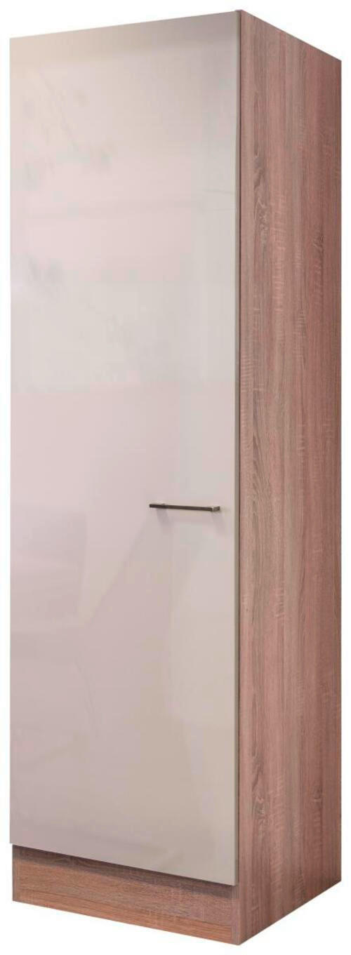 GESCHIRRSCHRANK 50/200/57 cm  in Kaschmir  - Kaschmir/Edelstahlfarben, MODERN, Holzwerkstoff/Metall (50/200/57cm) - FlexWell
