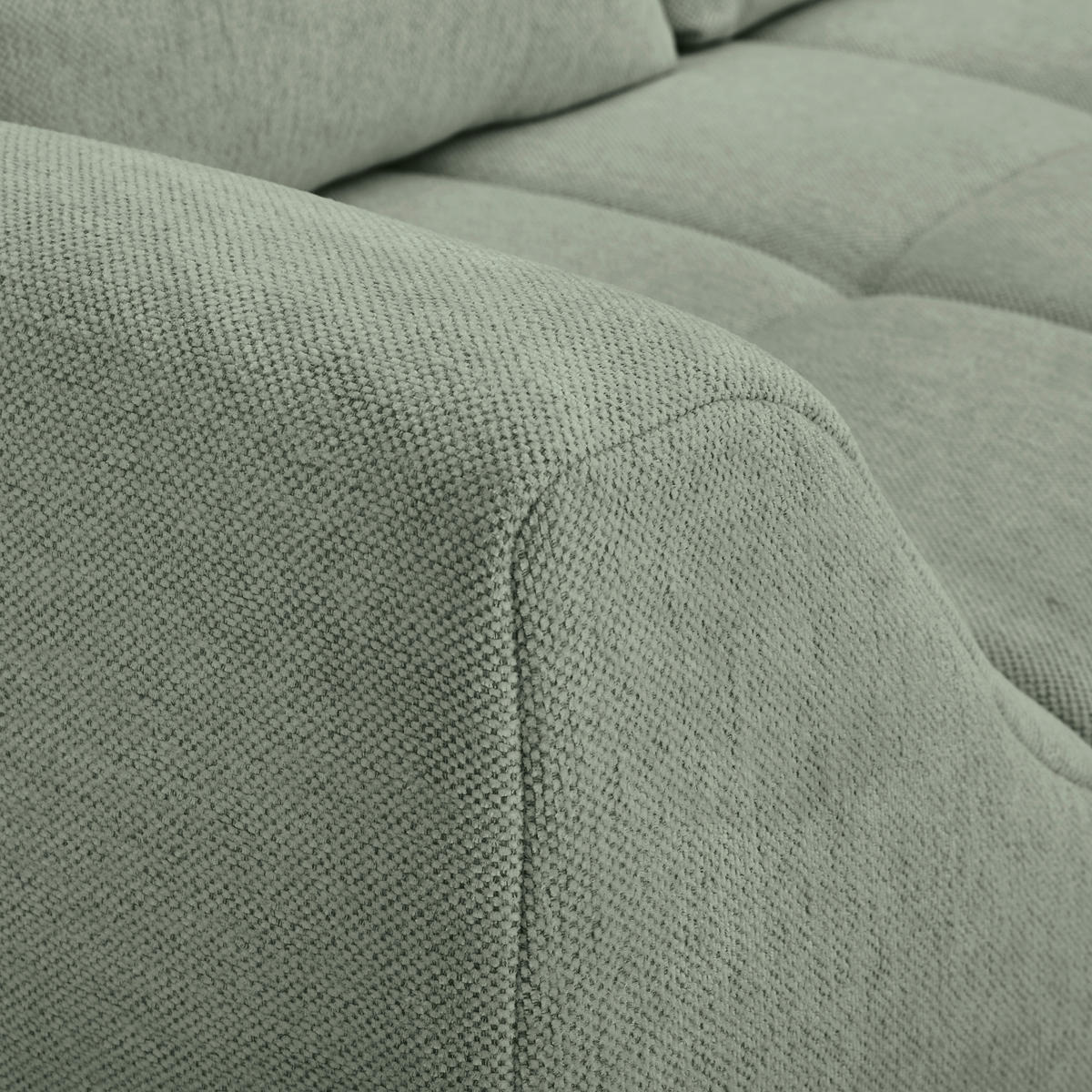 ECKSOFA Hellgrün Flachgewebe  - Buchefarben/Hellgrün, KONVENTIONELL, Holz/Textil (306/202cm) - Carryhome