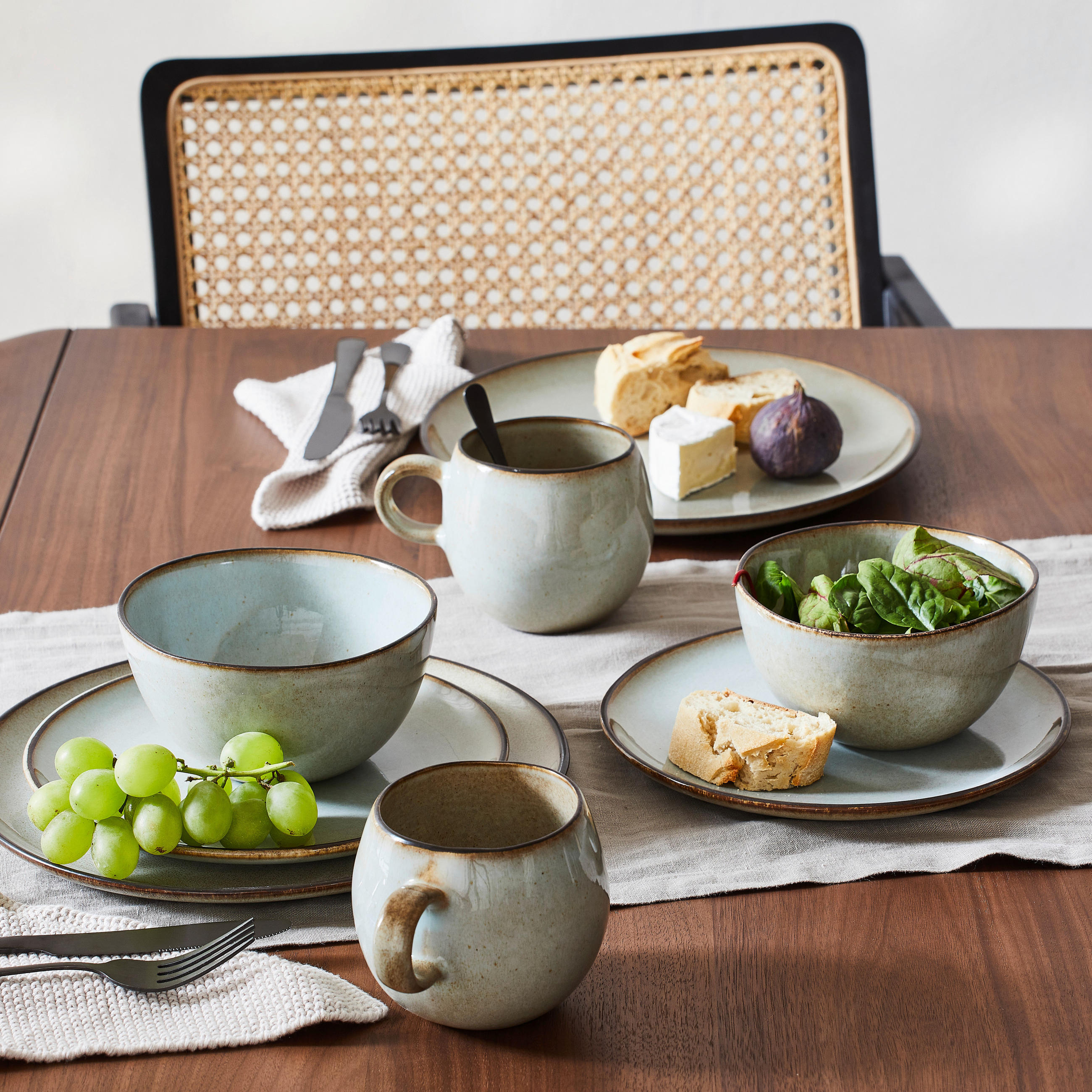 KOMBISERVICE Grau 8-teilig  - Grau, Basics, Keramik (32/29/31,5cm) - Creatable