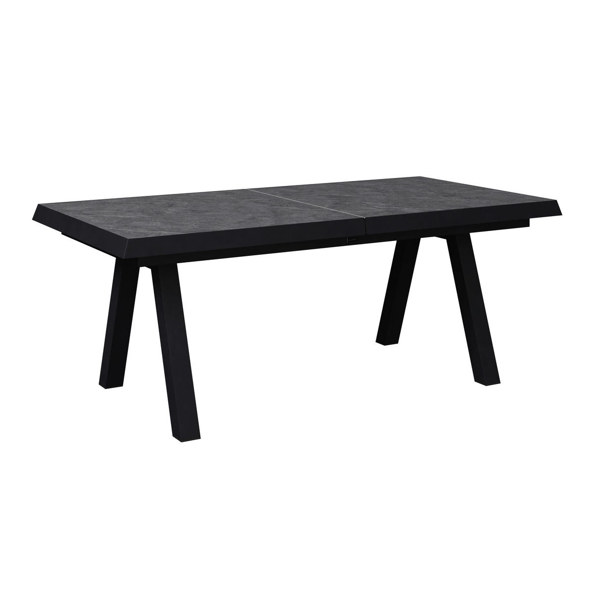 AUSZIEHTISCH Anthrazit rechteckig  ausziehbar, in verschiedenen Größen erhältlich  - Anthrazit, Design, Stein/Metall (200-260/100/77cm) - Ambia Garden