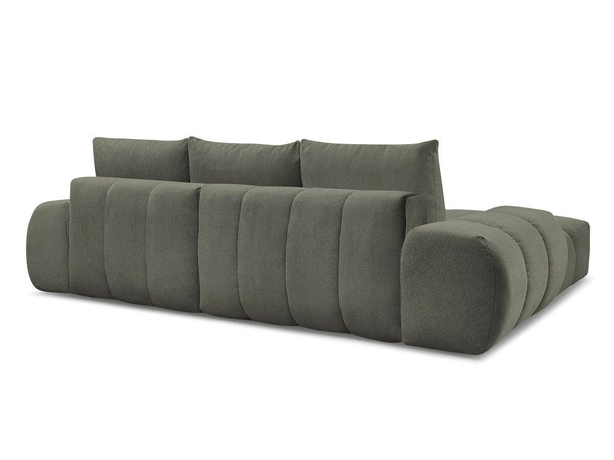 ECKSCHLAFSOFA EVEREST  mit Rücken echt, Armteil links, Armteil rechts Flachgewebe Grün  - Schwarz/Grün, MODERN, Kunststoff/Textil (180/318cm) - Livetastic