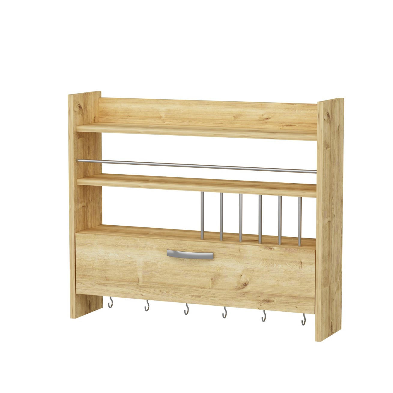GEWÜRZREGAL - Eichefarben, Design, Holzwerkstoff (85/72/19,6cm) - MID.YOU