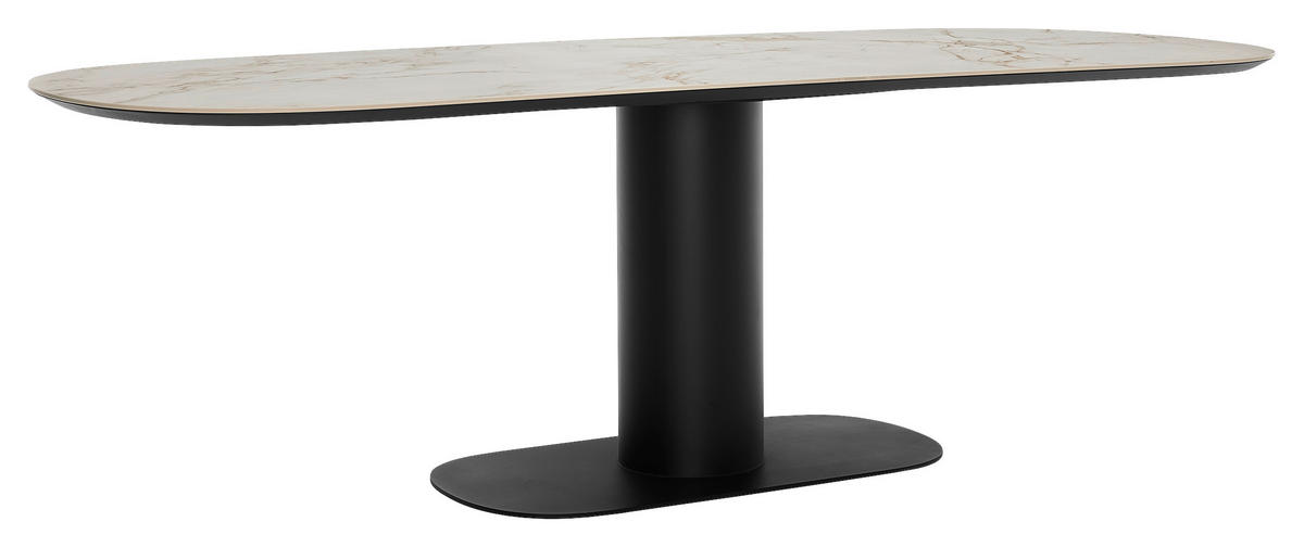 ESSTISCH - Anthrazit/Beigebraun, Design, Stein/Metall (240/100/77cm) - Musterring