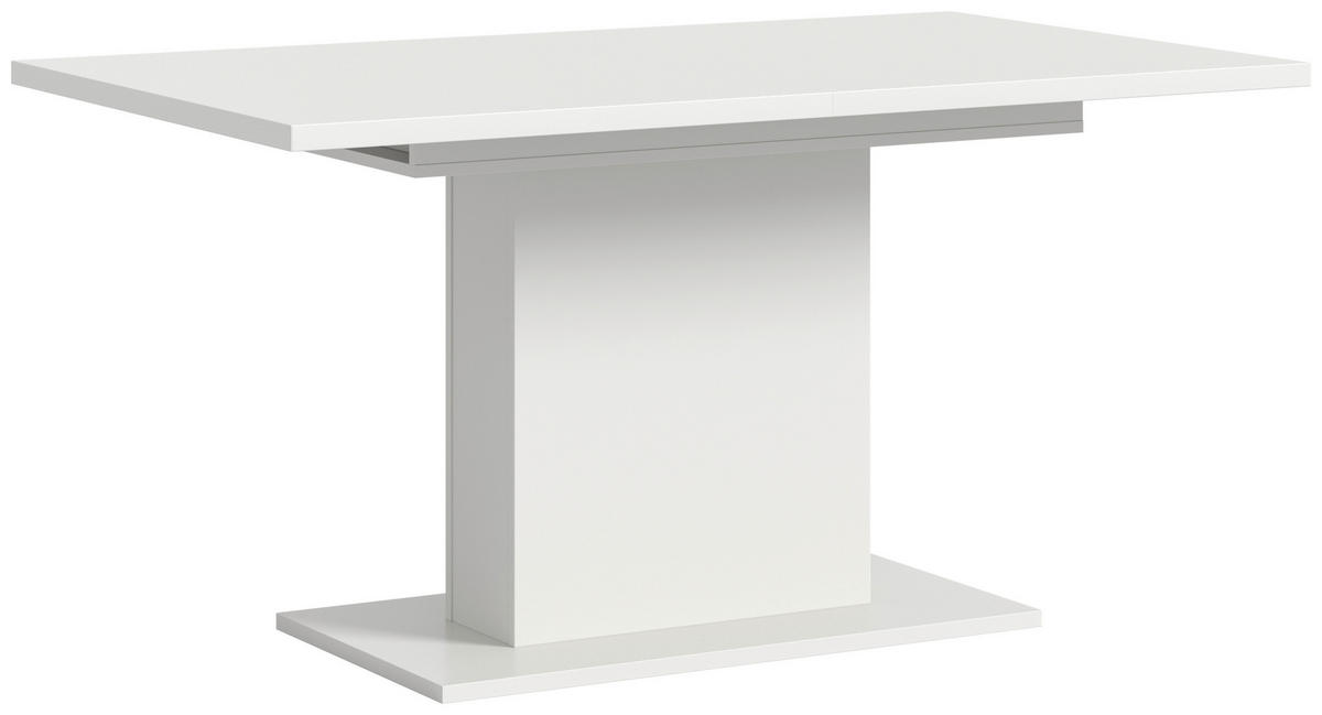 AUSZIEHTISCH Weiß rechteckig  ausziehbar  - Weiß, KONVENTIONELL, Holzwerkstoff (150-190/90/76cm)
