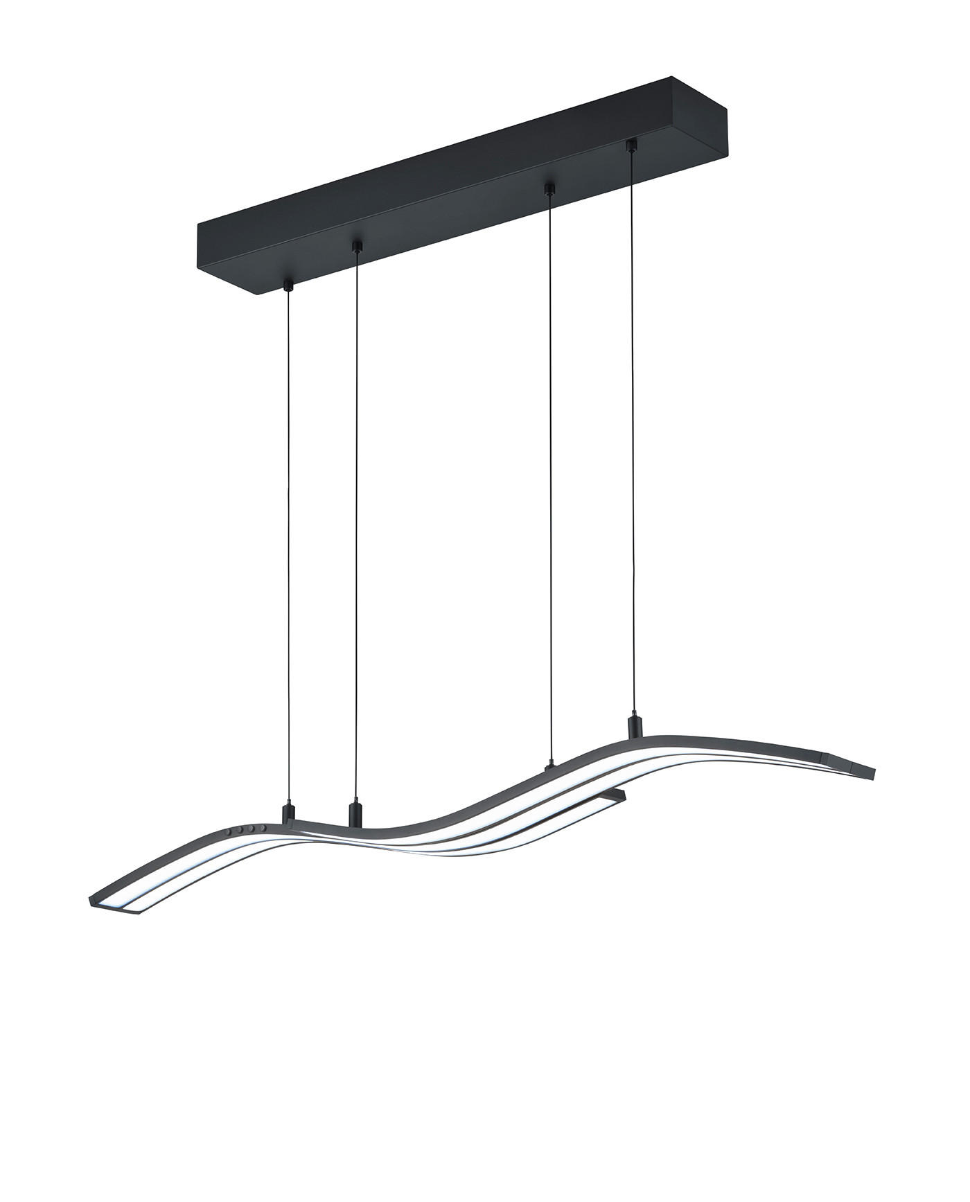 LED-HÄNGELEUCHTE Spider   - Schwarz, Design, Metall (130/60-170/13.8cm) - Trio Leuchten