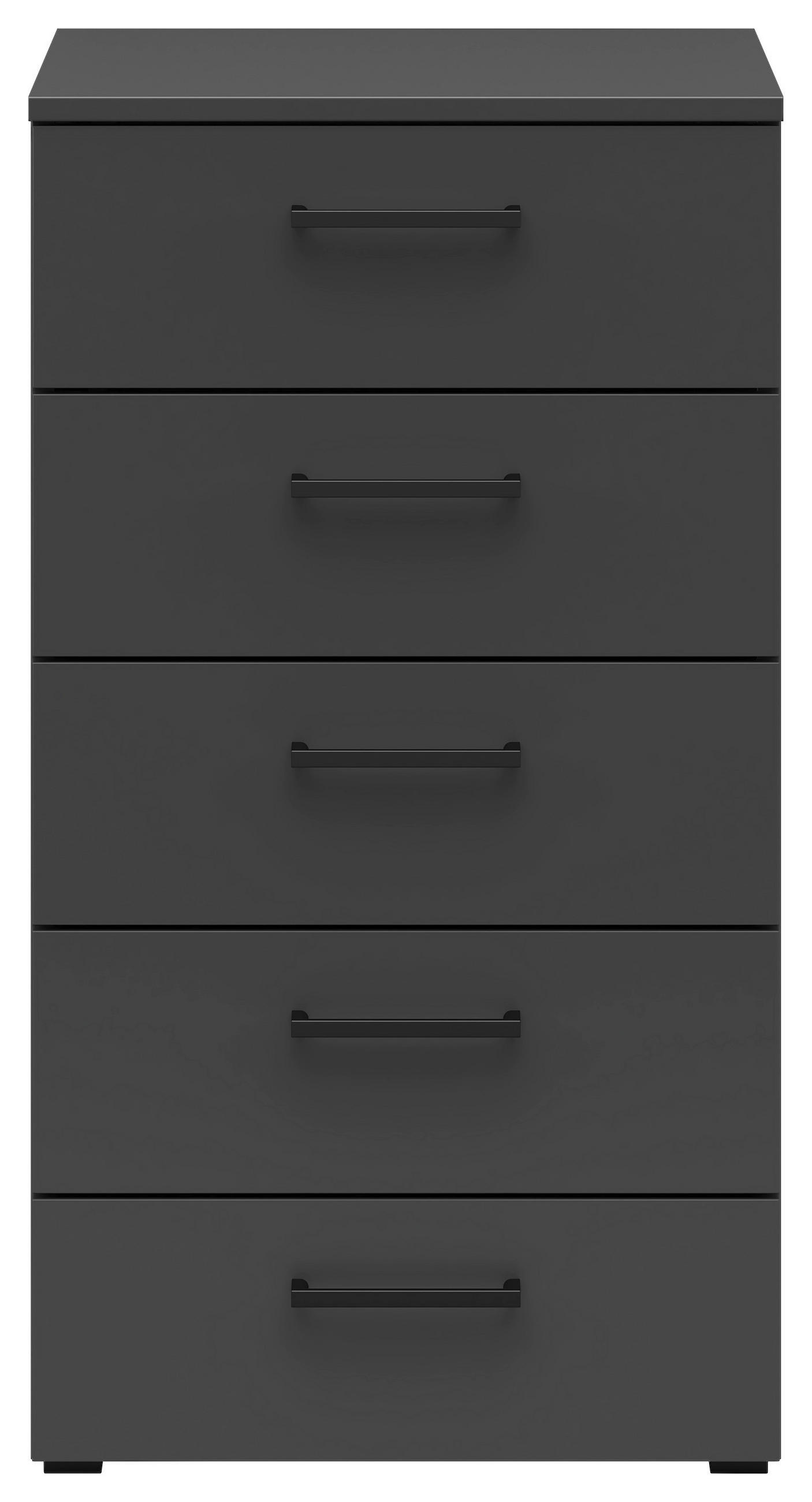 KOMMODE 45/83/40 cm  in Graphitfarben  - Anthrazit/Schwarz, MODERN, Holzwerkstoff/Kunststoff (45/83/40cm) - Carryhome