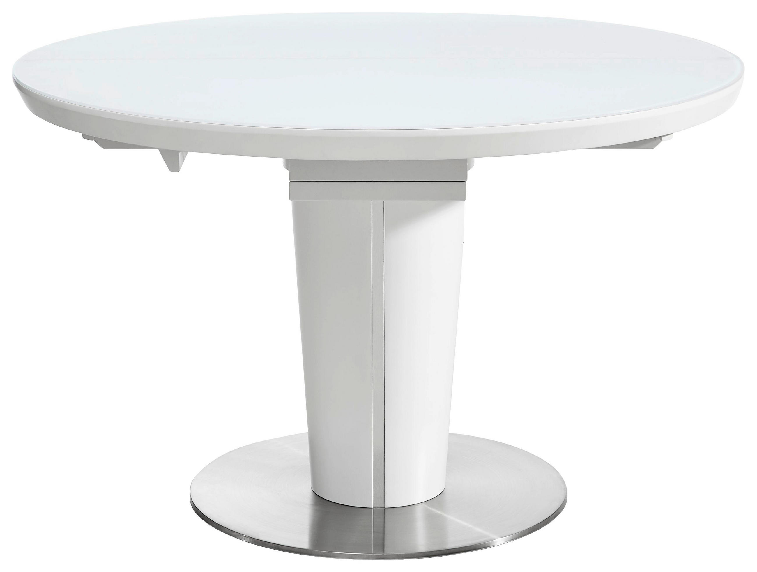 Esstisch in Metall, Glas, Holzwerkstoff 120(160)/120/76 cm