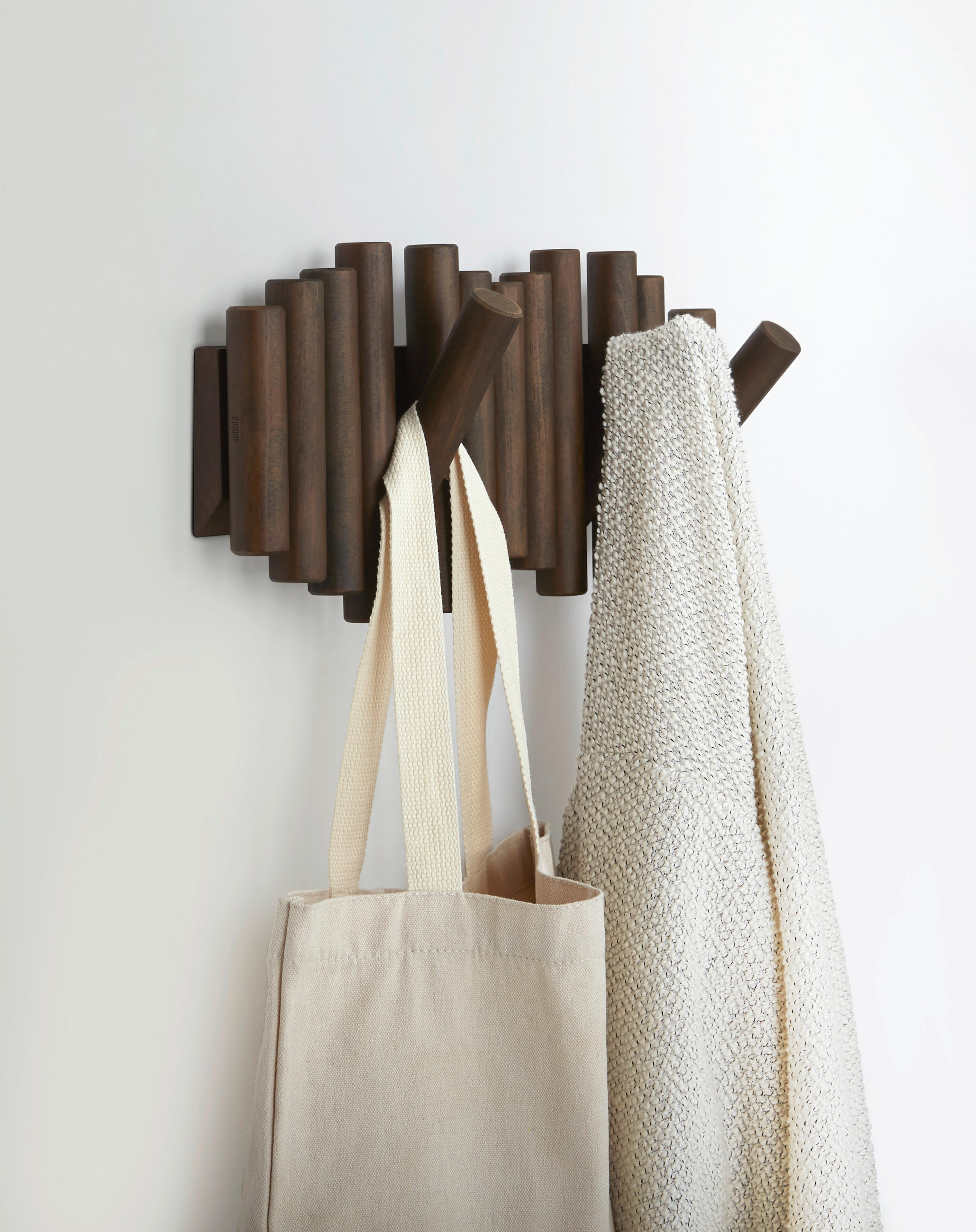 WANDGARDEROBE in Kiefer Walnussfarben - Walnussfarben, Basics, Holz (38/17/4cm) - Umbra