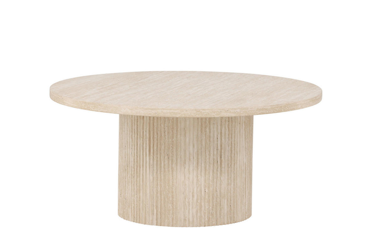 COUCHTISCH Pappel rund Beige  - Beige, MODERN, Holz (80/38cm) - Livetastic