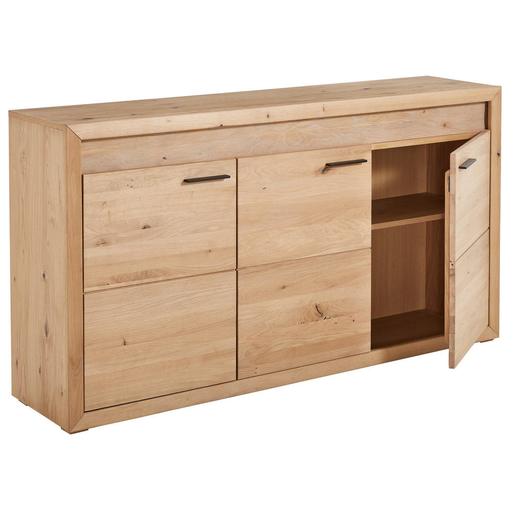 Thumbnail - Cantus Sideboard, Metall, Asteiche, furniert,furniert, massiv,massiv, 3 Fächer, 170.6x92.2x41 cm, Beimöbel erhältlich, B...