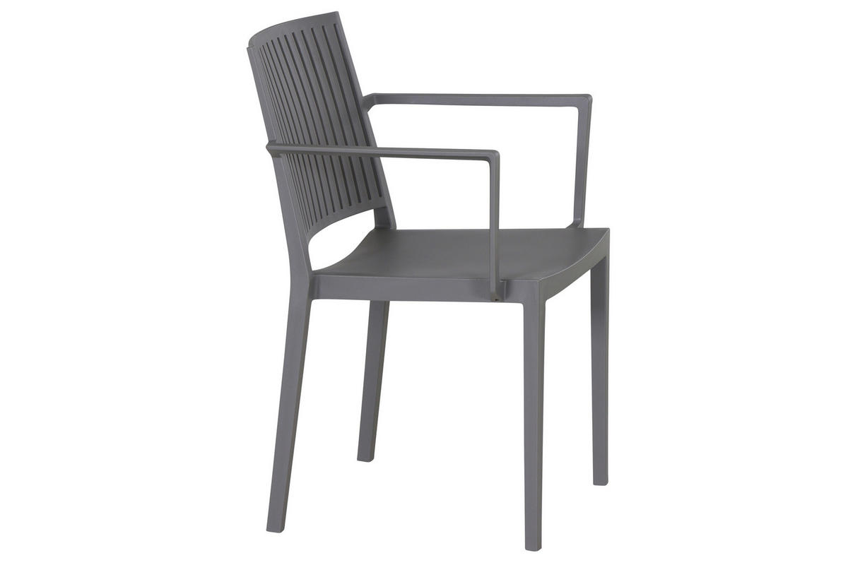 STAPELSTUHL Grau  - Grau, Basics, Kunststoff (57/80/56cm) - Siena Garden