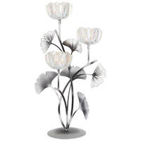 TEELICHTHALTER  - Klar/Silberfarben, LIFESTYLE, Glas/Metall (23,5/45/18,5cm) - Ambia Home
