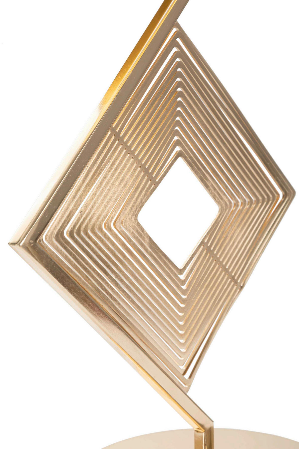 TISCHLEUCHTE - Goldfarben/Weiß, Basics, Textil/Metall (30/56/30cm)