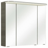 SPIEGELSCHRANK 85,2/72,3/17 cm  - Chromfarben/Graphitfarben, KONVENTIONELL, Glas/Holzwerkstoff (85,2/72,3/17cm) - Pelipal
