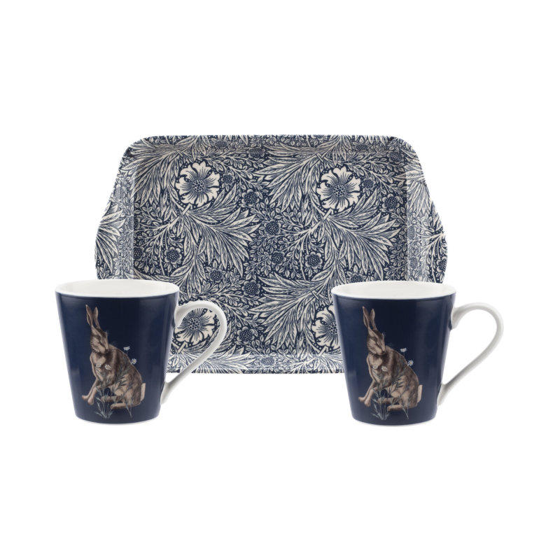 SET KAFFEMUGGAR William Morris 3 delar  - grön/blå, Design, plast/keramik (18ml) - Morris & Co