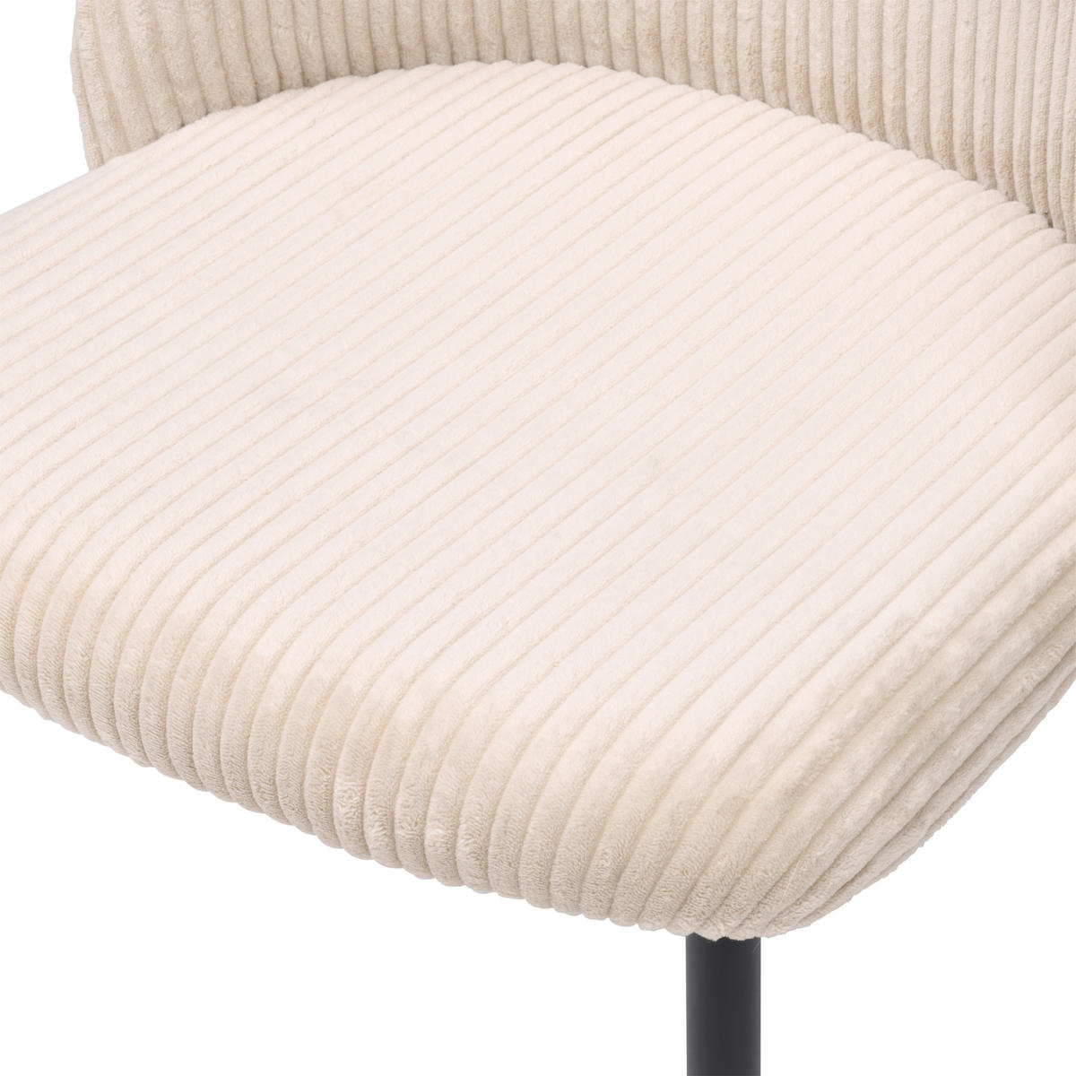 STUHL   Cord  - Beige/Schwarz, Basics, Textil/Metall (52/82/58cm) - Livetastic