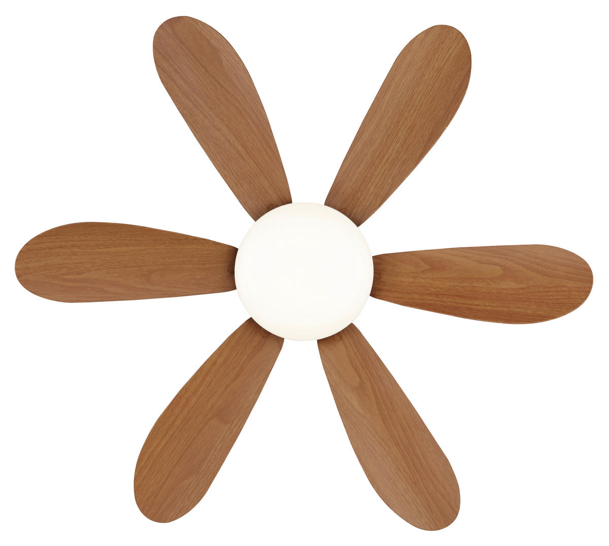 DECKENVENTILATOR Delores 50/16,5 cm  - Schwarz/Braun, Design, Kunststoff/Metall (50/16,5cm) - Globo