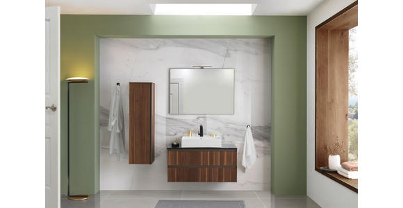 MIDISCHRANK 35/125/37 cm  - Nussbaumfarben/Bronzefarben, Design, Glas/Holz (35/125/37cm) - Dieter Knoll